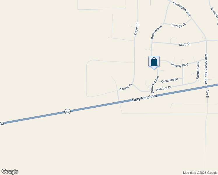 map of restaurants, bars, coffee shops, grocery stores, and more near 7130 Troyer Drive in Cheyenne