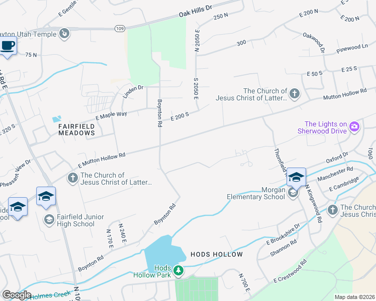 map of restaurants, bars, coffee shops, grocery stores, and more near 454 East Mutton Hollow Road in Kaysville