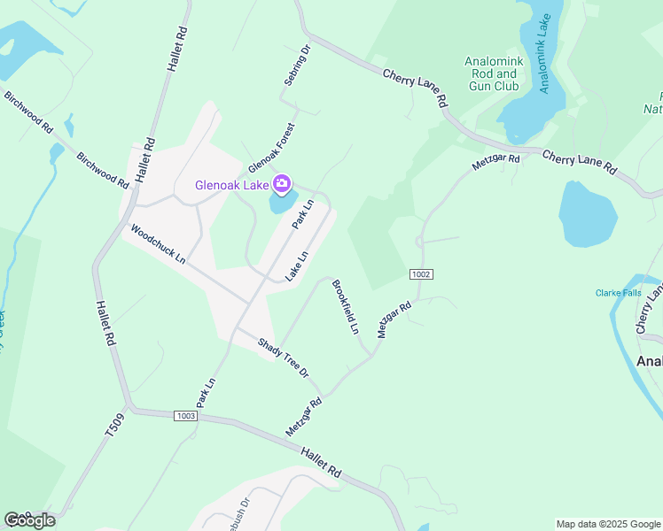 map of restaurants, bars, coffee shops, grocery stores, and more near 12 Brookfield Lane in East Stroudsburg