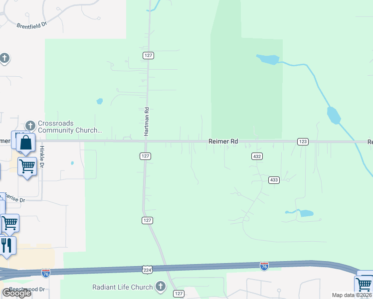 map of restaurants, bars, coffee shops, grocery stores, and more near 660 Reimer Road in Wadsworth