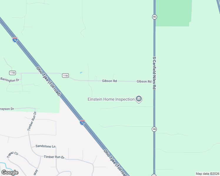 map of restaurants, bars, coffee shops, grocery stores, and more near 6155 Gibson Road in Canfield
