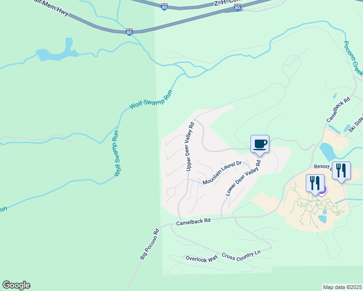 map of restaurants, bars, coffee shops, grocery stores, and more near 187 Hawthorne Court in Tannersville