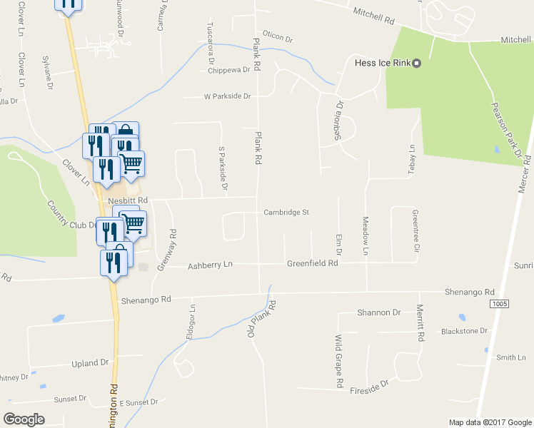 map of restaurants, bars, coffee shops, grocery stores, and more near 138 Cambridge Street in New Castle