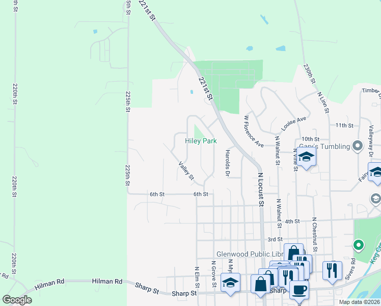 map of restaurants, bars, coffee shops, grocery stores, and more near 183 Glenbrook Drive in Glenwood