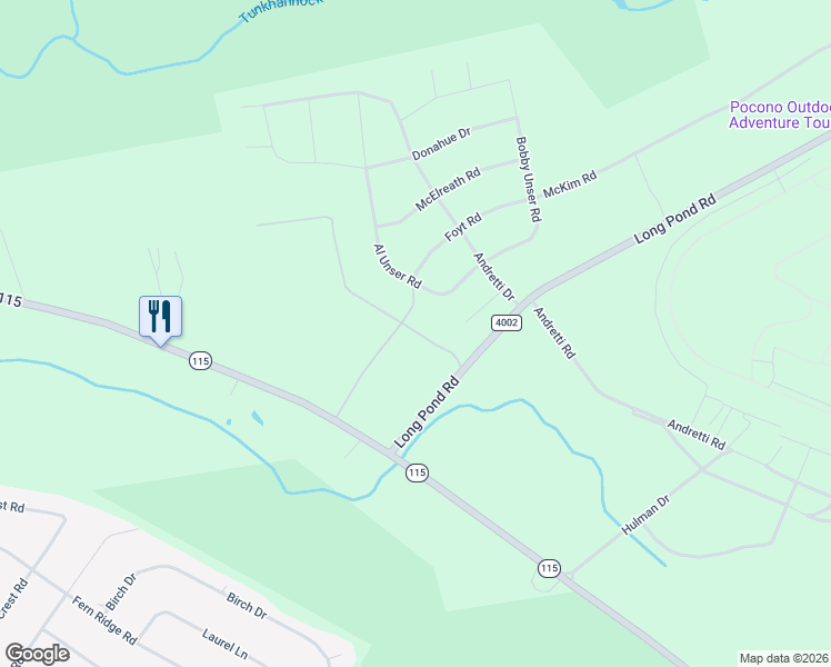 map of restaurants, bars, coffee shops, grocery stores, and more near Cartwright Farm Rd in Long Pond