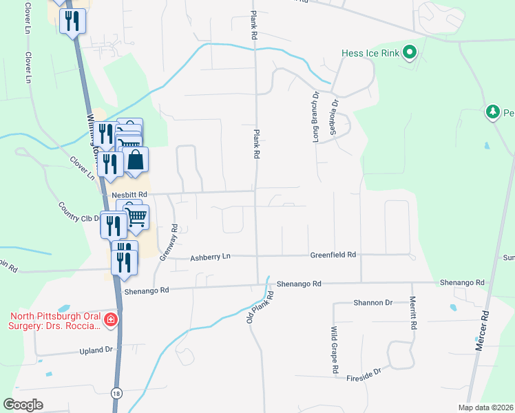 map of restaurants, bars, coffee shops, grocery stores, and more near 138 Cambridge Street in New Castle