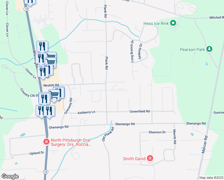 map of restaurants, bars, coffee shops, grocery stores, and more near 138 Cambridge Street in New Castle
