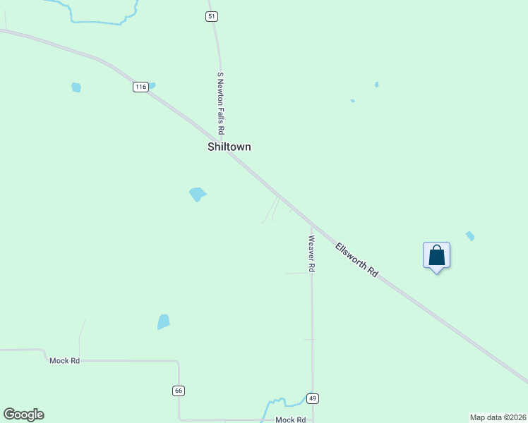 map of restaurants, bars, coffee shops, grocery stores, and more near 14521 Ellsworth Road in Berlin Center