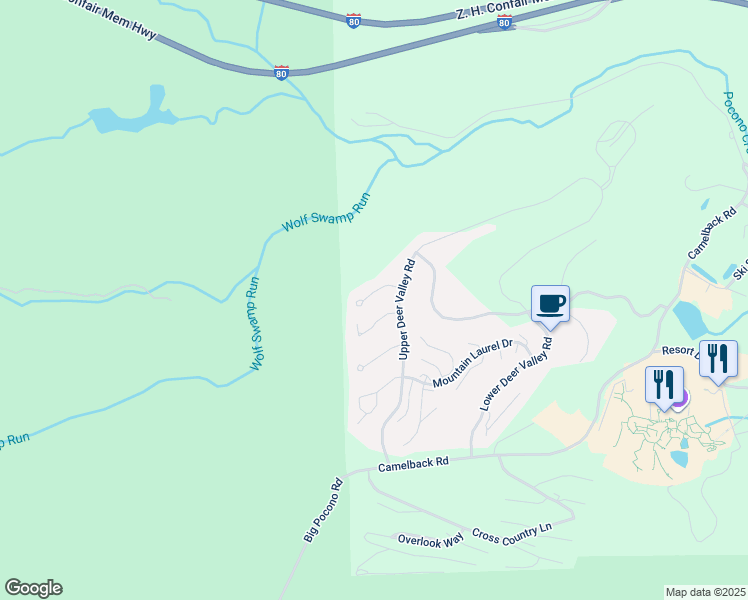 map of restaurants, bars, coffee shops, grocery stores, and more near 194 Sycamore Court in Tannersville