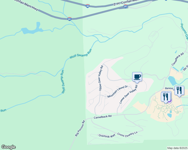 map of restaurants, bars, coffee shops, grocery stores, and more near 193 Sycamore Court in Tannersville