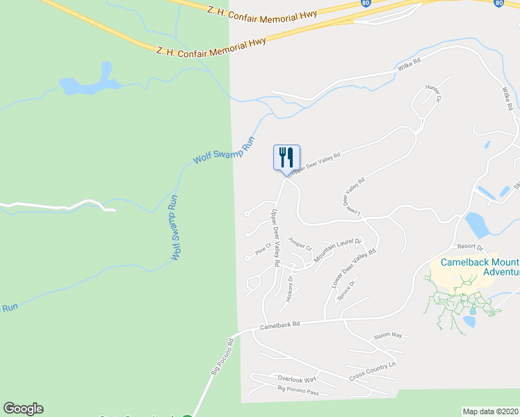 map of restaurants, bars, coffee shops, grocery stores, and more near 193 Sycamore Court in Tannersville