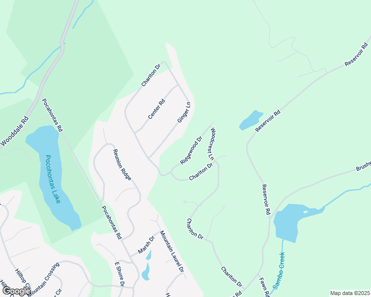 map of restaurants, bars, coffee shops, grocery stores, and more near 6 Ridgewood Drive in East Stroudsburg