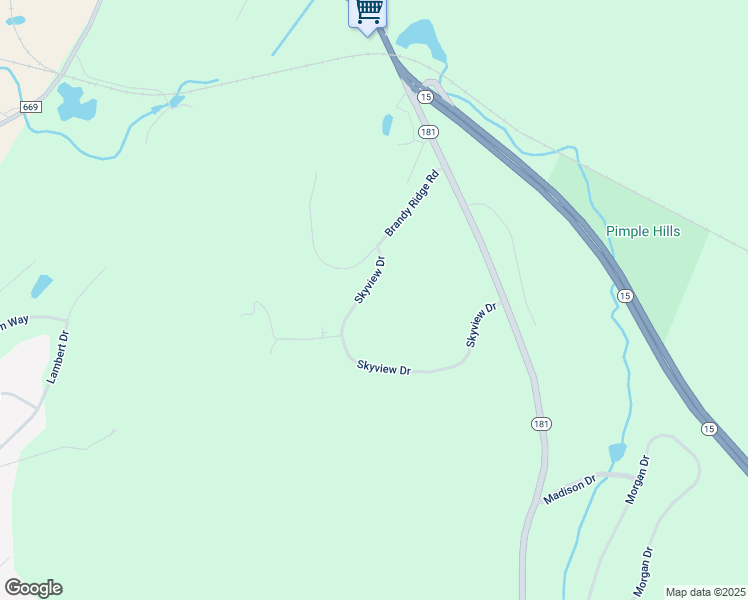 map of restaurants, bars, coffee shops, grocery stores, and more near 34 Skyview Drive in Sparta