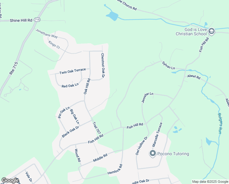 map of restaurants, bars, coffee shops, grocery stores, and more near 143 White Oak Court in Tannersville