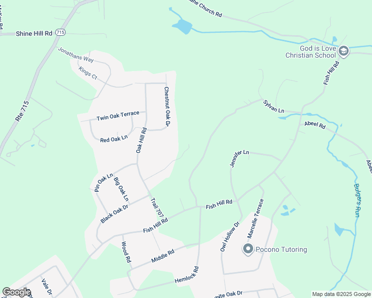 map of restaurants, bars, coffee shops, grocery stores, and more near 143 White Oak Court in Tannersville