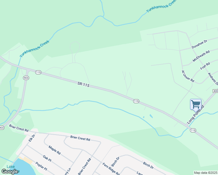 map of restaurants, bars, coffee shops, grocery stores, and more near 4802 Pennsylvania 115 in Blakeslee