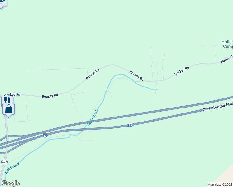 map of restaurants, bars, coffee shops, grocery stores, and more near 161 Hopple Hollow Road in Loganton