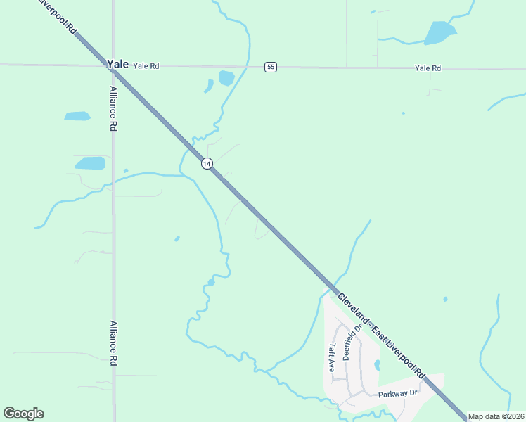 map of restaurants, bars, coffee shops, grocery stores, and more near 2447 Ohio 14 in Deerfield