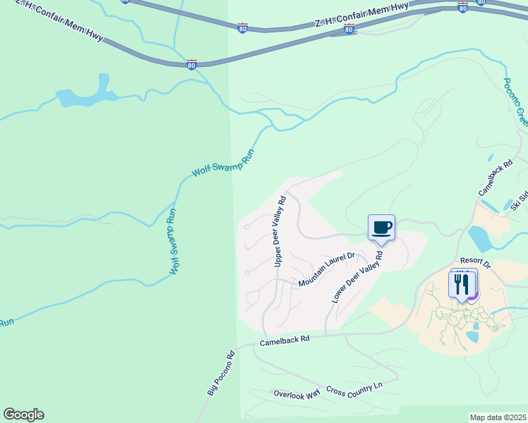map of restaurants, bars, coffee shops, grocery stores, and more near 209 Sycamore Court in Tannersville