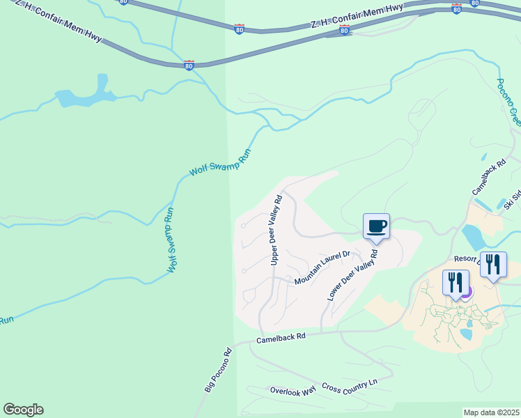 map of restaurants, bars, coffee shops, grocery stores, and more near 209 Sycamore Court in Tannersville