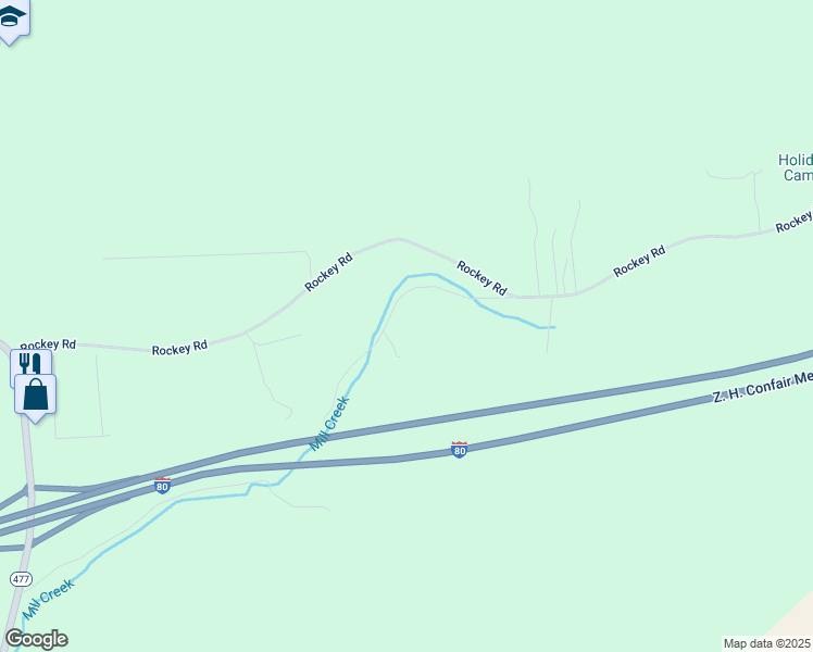map of restaurants, bars, coffee shops, grocery stores, and more near 161 Hopple Hollow Road in Loganton