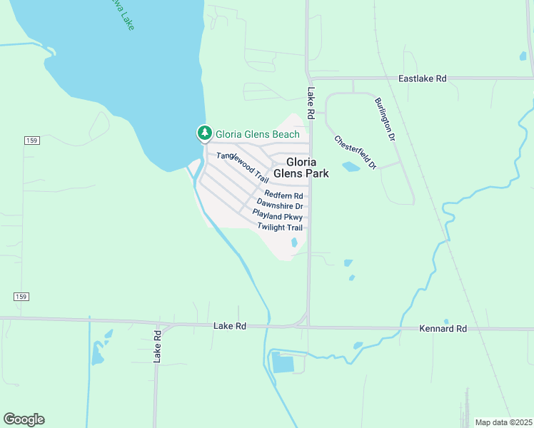map of restaurants, bars, coffee shops, grocery stores, and more near 454 Playland Parkway in Chippewa Lake