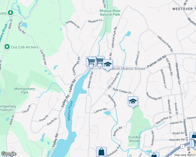 map of restaurants, bars, coffee shops, grocery stores, and more near 326 Palmer Hill Road in Greenwich