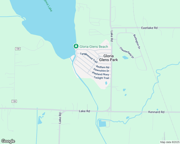 map of restaurants, bars, coffee shops, grocery stores, and more near 494 Playland Parkway in Chippewa Lake