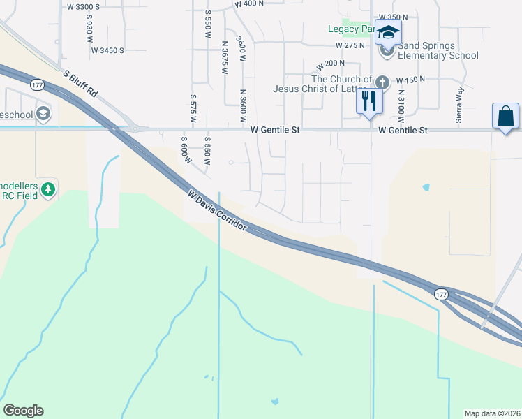 map of restaurants, bars, coffee shops, grocery stores, and more near 3551 Overlook Drive in Layton