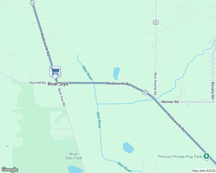map of restaurants, bars, coffee shops, grocery stores, and more near 8002 Wadsworth Road in Wadsworth