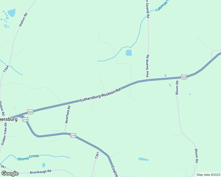 map of restaurants, bars, coffee shops, grocery stores, and more near 819 Luthersburg-Rockton Road in Luthersburg