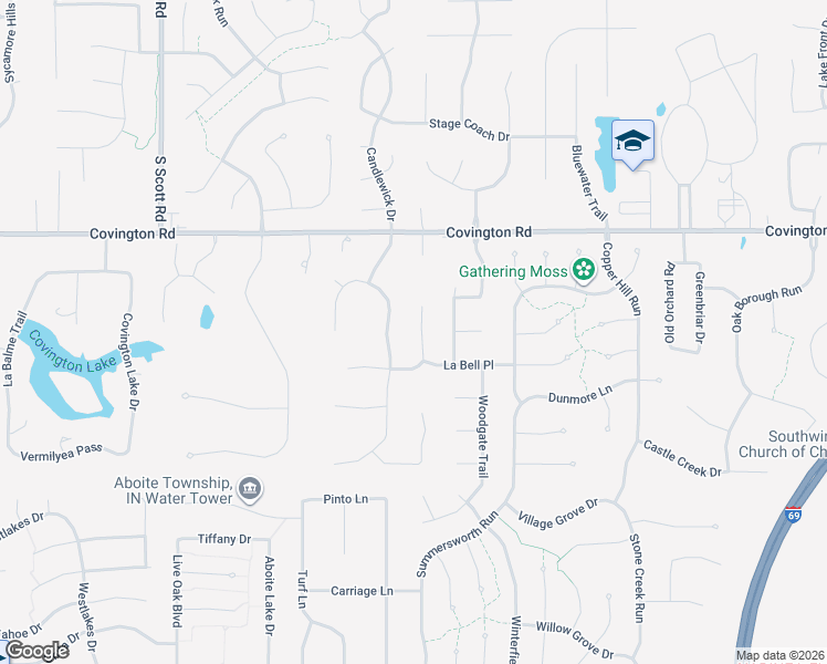 map of restaurants, bars, coffee shops, grocery stores, and more near 3017 Sugarmans Trail in Fort Wayne
