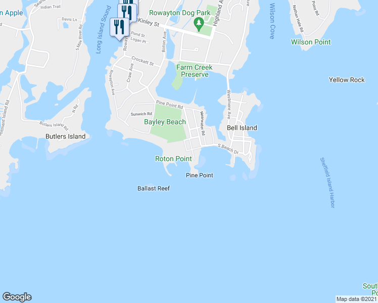 map of restaurants, bars, coffee shops, grocery stores, and more near 12 Nylked Terrace in Norwalk