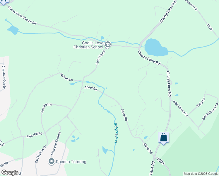 map of restaurants, bars, coffee shops, grocery stores, and more near 39-41 Abeel Road in East Stroudsburg