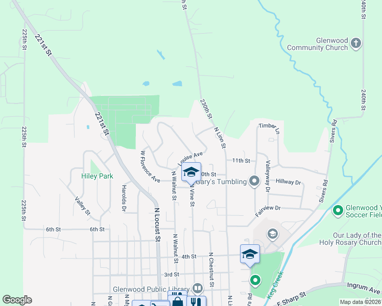 map of restaurants, bars, coffee shops, grocery stores, and more near 208 East Florence Avenue in Glenwood
