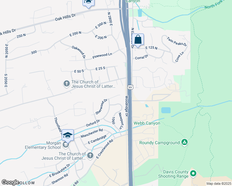 map of restaurants, bars, coffee shops, grocery stores, and more near 1134 Mutton Hollow Road in Kaysville
