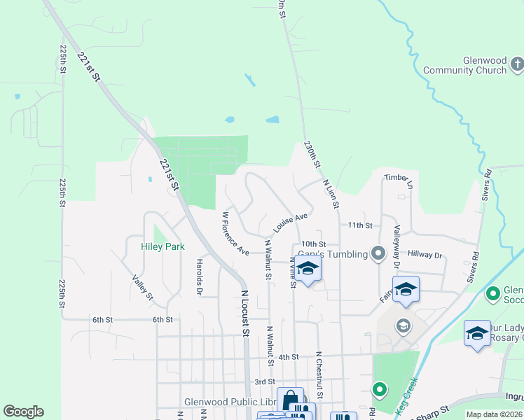 map of restaurants, bars, coffee shops, grocery stores, and more near 208 East Florence Avenue in Glenwood