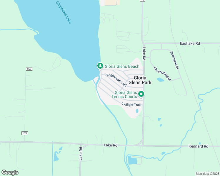 map of restaurants, bars, coffee shops, grocery stores, and more near 430 Playland Parkway in Chippewa Lake