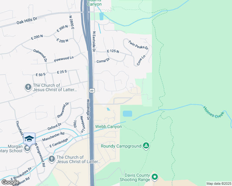 map of restaurants, bars, coffee shops, grocery stores, and more near 1390 Orchard Ridge Lane in Fruit Heights
