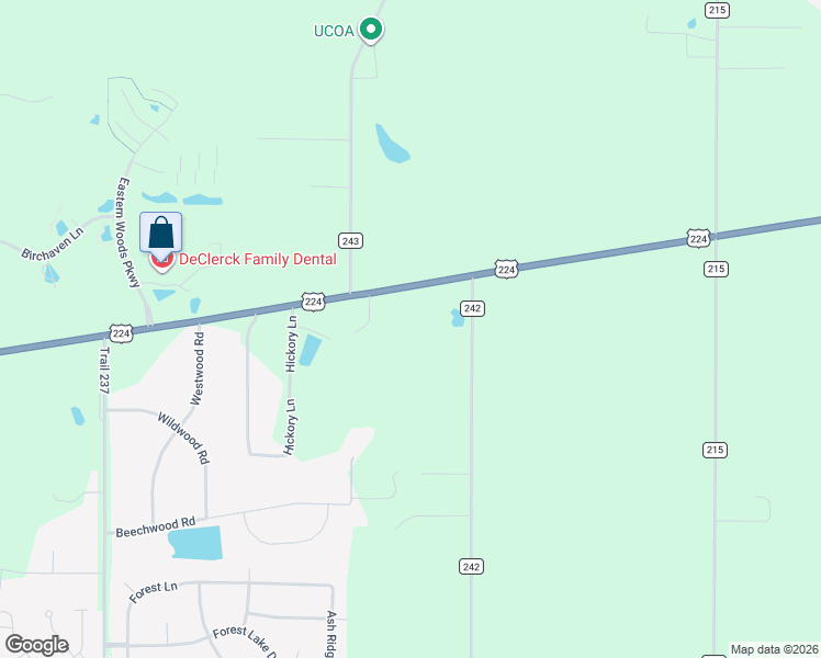 map of restaurants, bars, coffee shops, grocery stores, and more near 16331-16483 U.S. 224 in Findlay