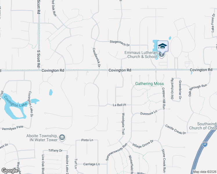 map of restaurants, bars, coffee shops, grocery stores, and more near 2907 Sugarmans Trail in Fort Wayne
