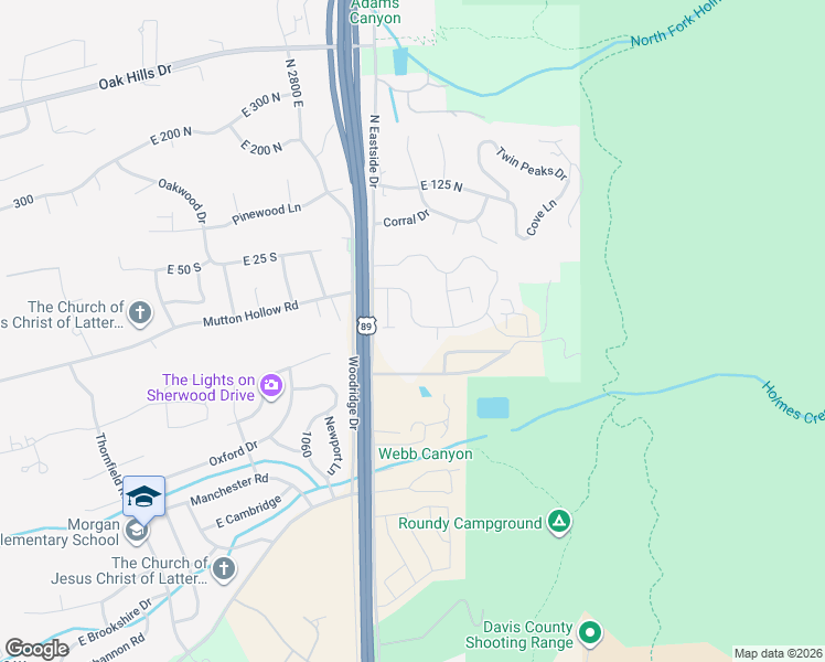 map of restaurants, bars, coffee shops, grocery stores, and more near 1328 Orchard Ridge Lane in Kaysville