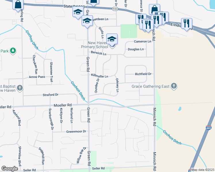 map of restaurants, bars, coffee shops, grocery stores, and more near 1506 Mac Gregor Drive in New Haven