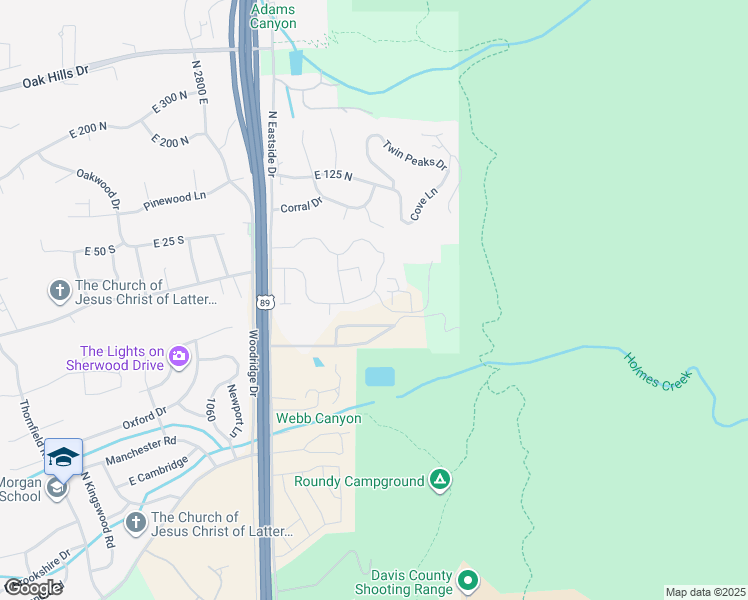 map of restaurants, bars, coffee shops, grocery stores, and more near 1463 Stone House Bend in Kaysville
