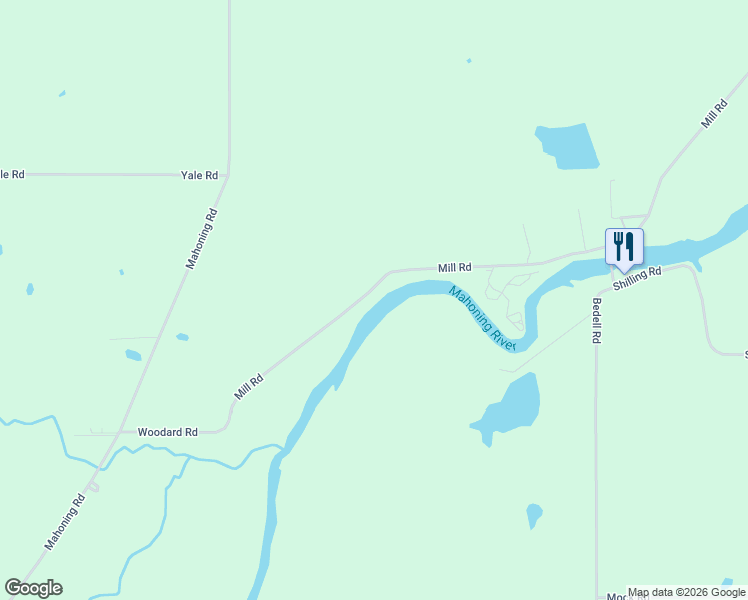map of restaurants, bars, coffee shops, grocery stores, and more near 18097 Mill Road in Berlin Center