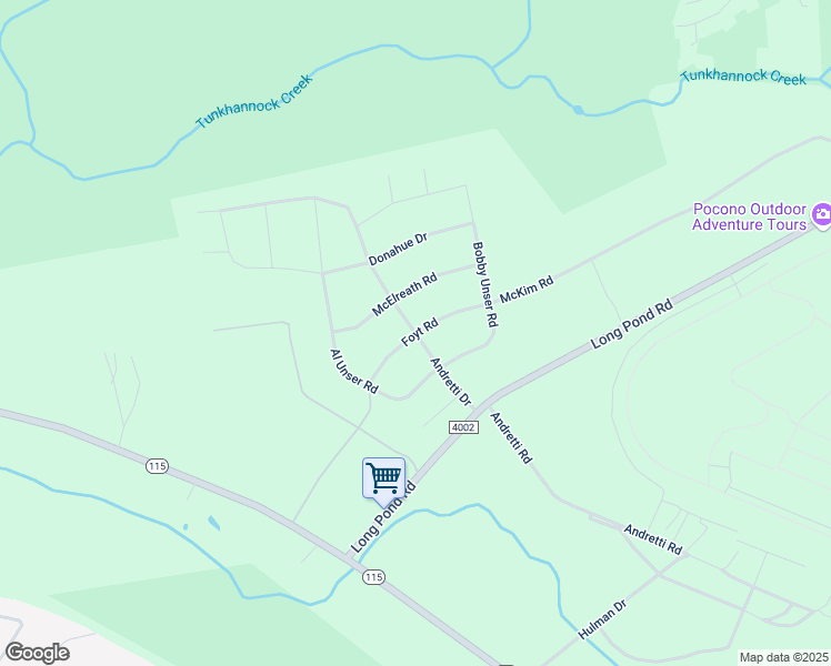 map of restaurants, bars, coffee shops, grocery stores, and more near Foyt Road in Blakeslee