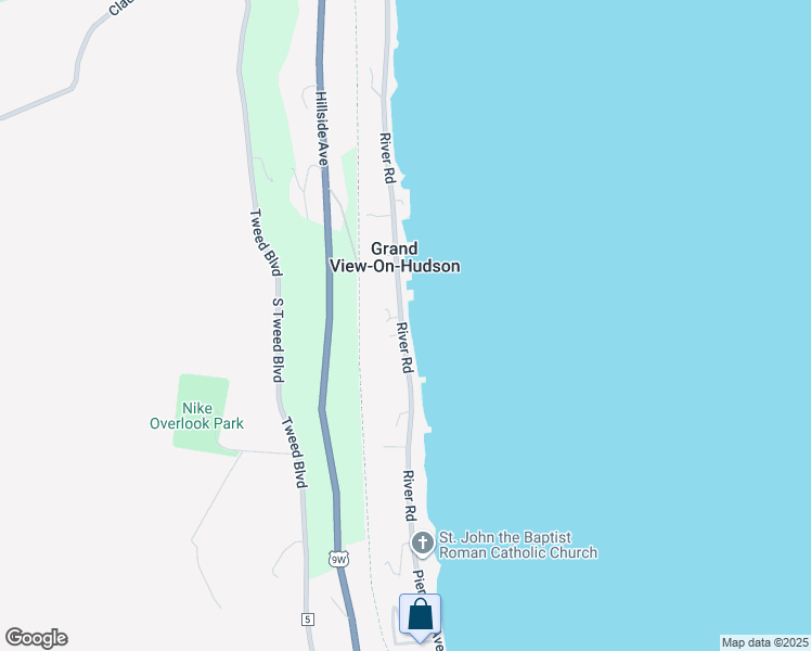 map of restaurants, bars, coffee shops, grocery stores, and more near 218 River Road in Grand View-on-Hudson