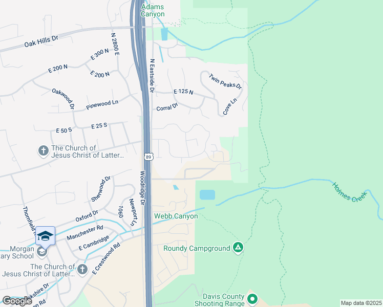 map of restaurants, bars, coffee shops, grocery stores, and more near 1402 U.S. 89 in Kaysville