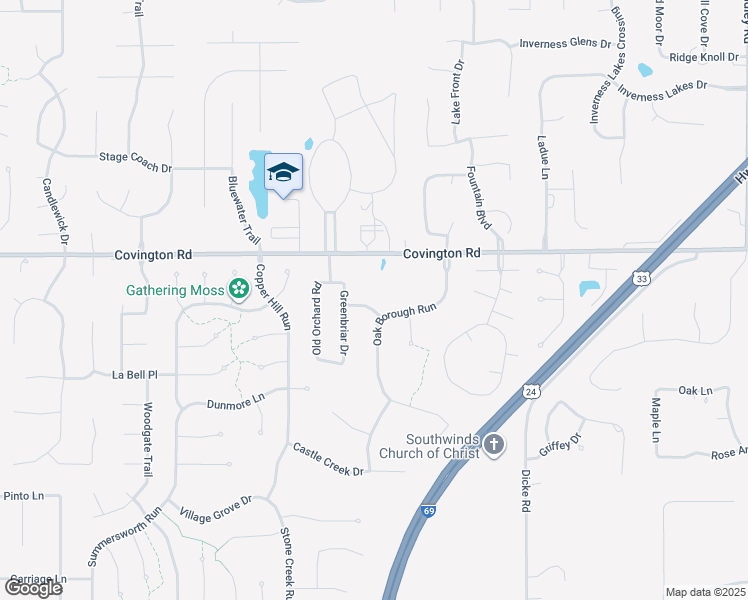 map of restaurants, bars, coffee shops, grocery stores, and more near 8404 Hialeah Lane in Fort Wayne