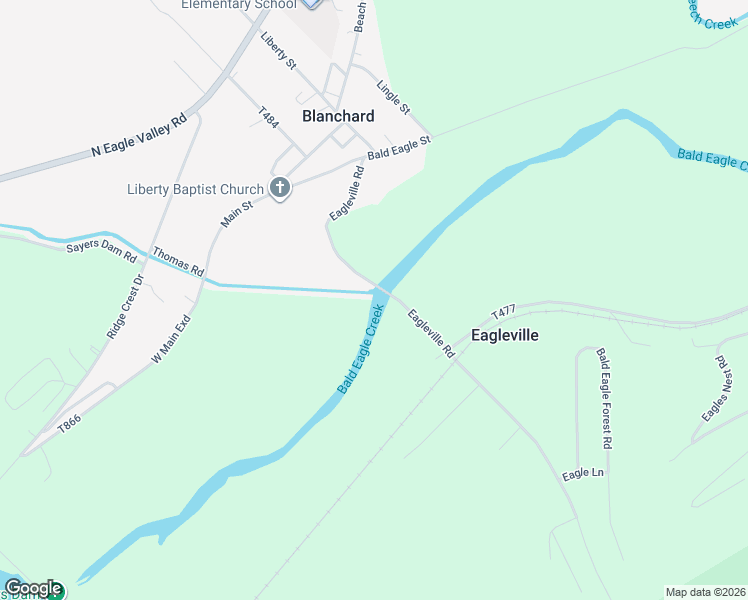 map of restaurants, bars, coffee shops, grocery stores, and more near 551 Eagleville Road in Howard